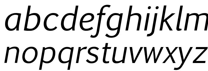 Euphemia UCAS Italic Font LOWERCASE