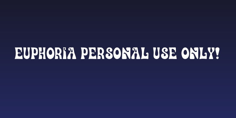Euphoria PERSONAL USE ONLY! Social Header