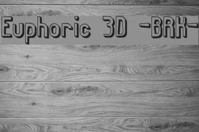 Euphoric 3D -BRK- Font examples