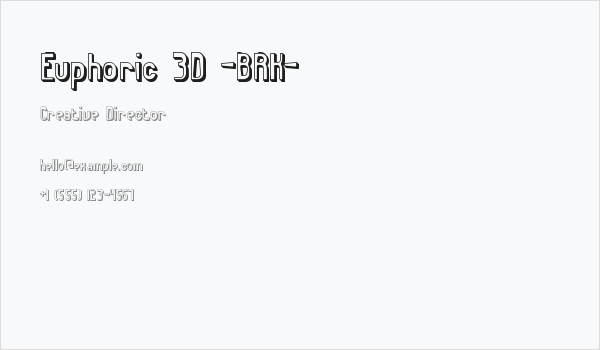 Euphoric 3D -BRK- Business Card