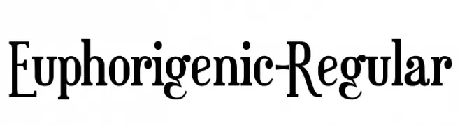Euphorigenic-Regular  नि: शुल्क फ़ॉन्ट्स डाउनलोड