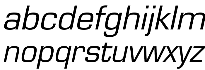 Eurasia Italic Font LOWERCASE