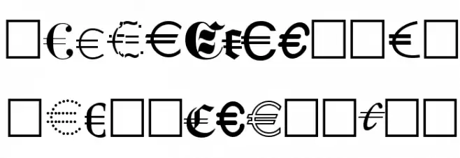 Euro Collection Fonte MAIÚSCULAS
