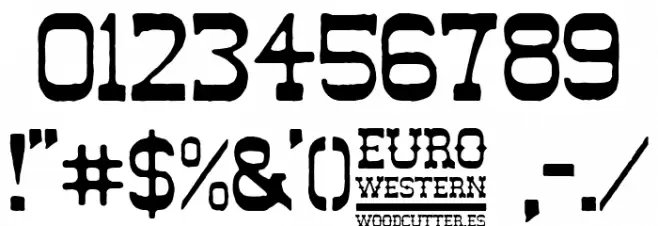 Euro Western Font OTHER CHARS