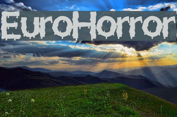 EuroHorror Font examples