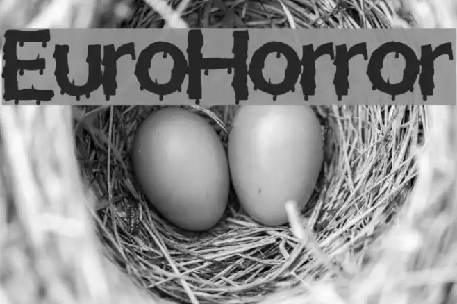 EuroHorror Font examples