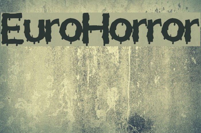 EuroHorror Font examples