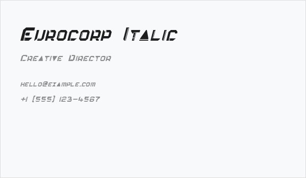 Eurocorp Italic Business Card
