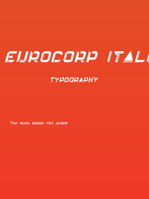 Eurocorp Italic Poster