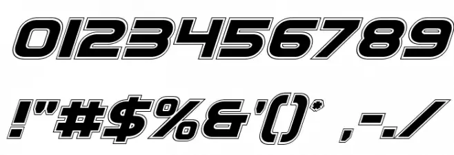 Eurofighter Academy Italic Font OTHER CHARS