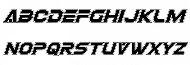 Eurofighter Academy Italic خط أحرف كبيرة