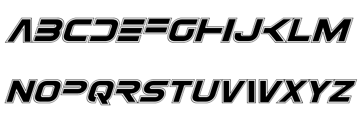 Eurofighter Academy Italic Font LOWERCASE