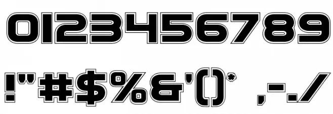 Eurofighter Academy Font OTHER CHARS