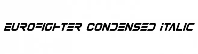 Eurofighter Condensed Italic  नि: शुल्क फ़ॉन्ट्स डाउनलोड