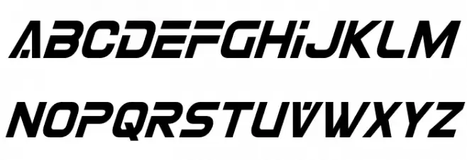 Eurofighter Condensed Italic Шрифта ВЕРХНИЙ