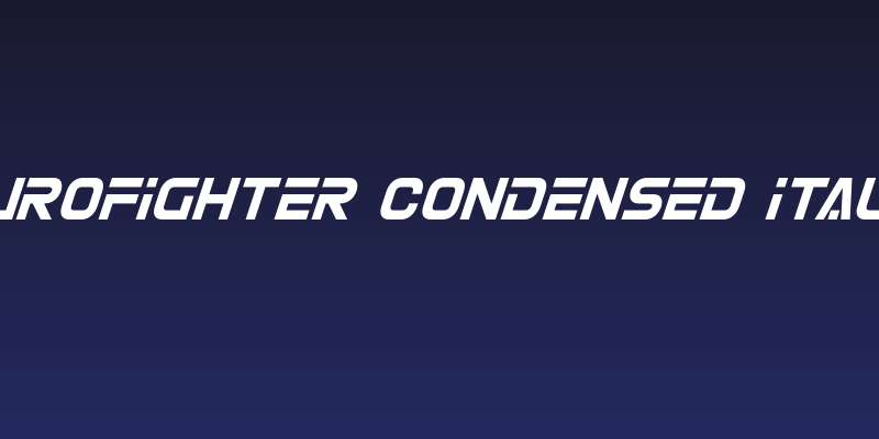 Eurofighter Condensed Italic Social Header