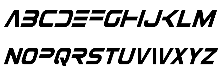 Eurofighter Condensed Italic Font LOWERCASE