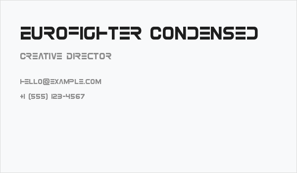 Eurofighter Condensed Business Card