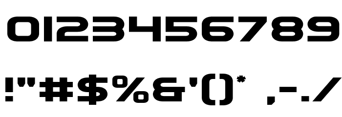 Eurofighter Expanded Font OTHER CHARS