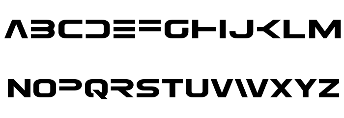 Eurofighter Expanded Font LOWERCASE