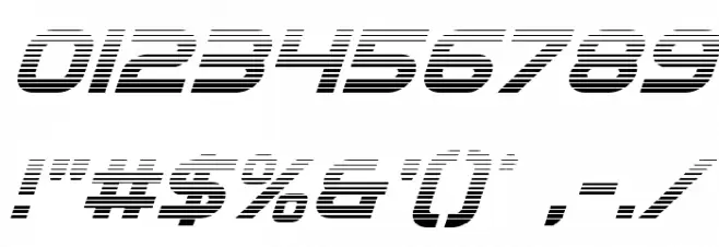 Eurofighter Gradient Italic Font OTHER CHARS