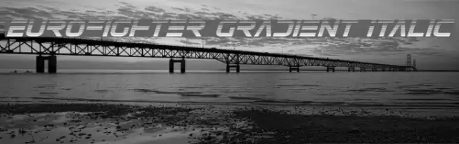 Eurofighter Gradient Italic Font examples
