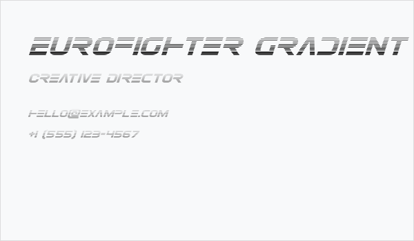 Eurofighter Gradient Italic Business Card