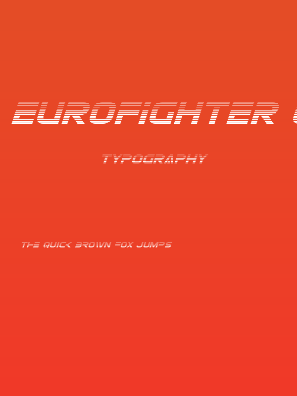 Eurofighter Gradient Italic Poster