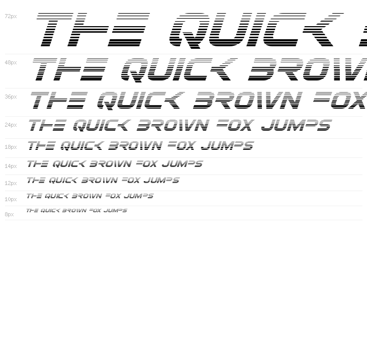 Eurofighter Gradient Italic Waterfall