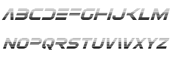 Eurofighter Gradient Italic Font LOWERCASE
