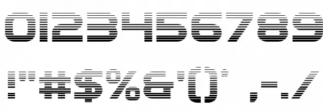 Eurofighter Gradient Font OTHER CHARS