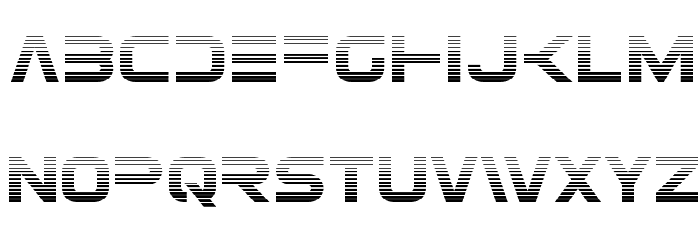 Eurofighter Gradient Font LOWERCASE