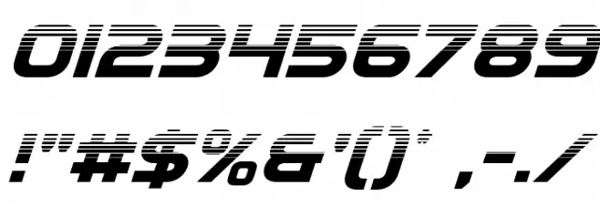 Eurofighter Halftone Italic Font OTHER CHARS