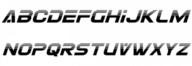 Eurofighter Halftone Italic Schriftart Groß