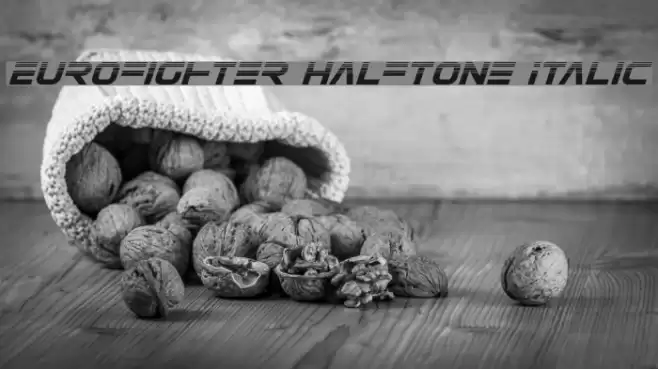 Eurofighter Halftone Italic Font examples