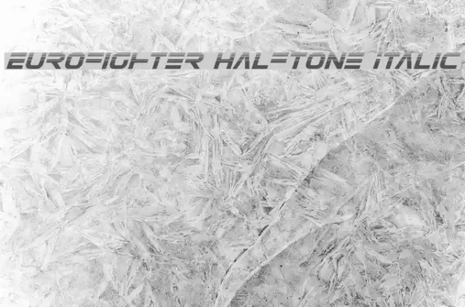 Eurofighter Halftone Italic Font examples