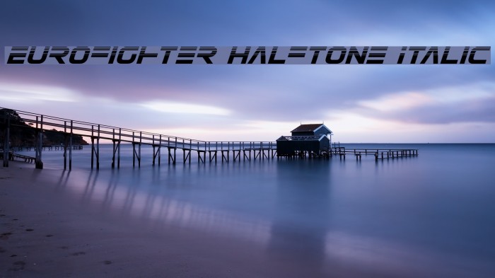 Eurofighter Halftone Italic Fonte examples