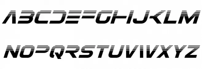 Eurofighter Halftone Italic Schriftart Kleinbuchstaben