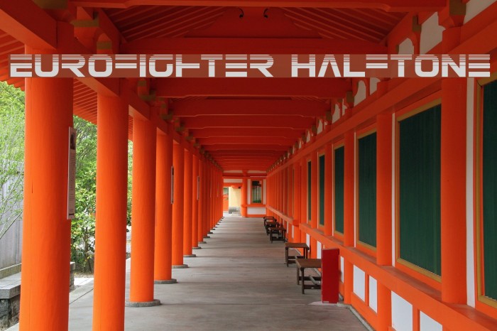 Eurofighter Halftone Font examples