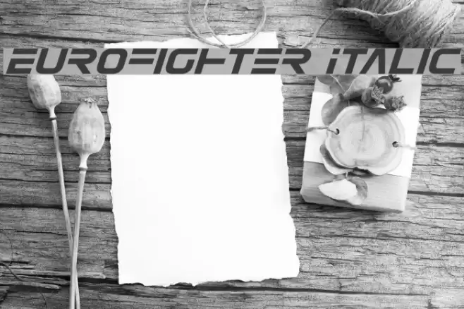 Eurofighter Italic Font examples