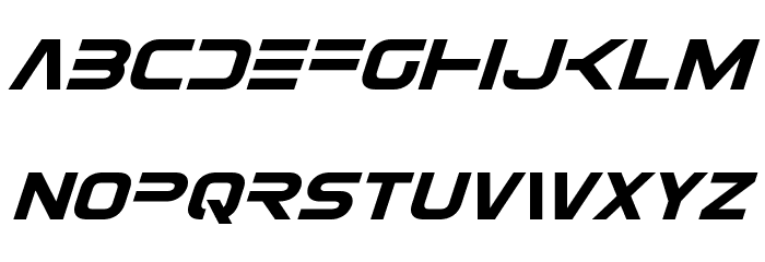 Eurofighter Italic Font LOWERCASE
