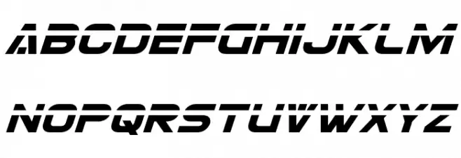 Eurofighter Laser Italic Polices MAJUSCULES