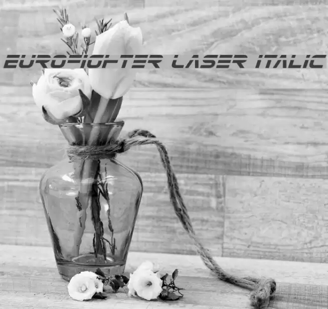 Eurofighter Laser Italic Font examples