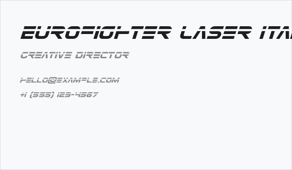 Eurofighter Laser Italic Business Card