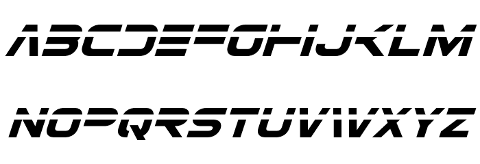 Eurofighter Laser Italic Schriftart Kleinbuchstaben