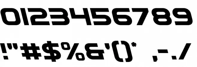 Eurofighter Leftalic Font OTHER CHARS