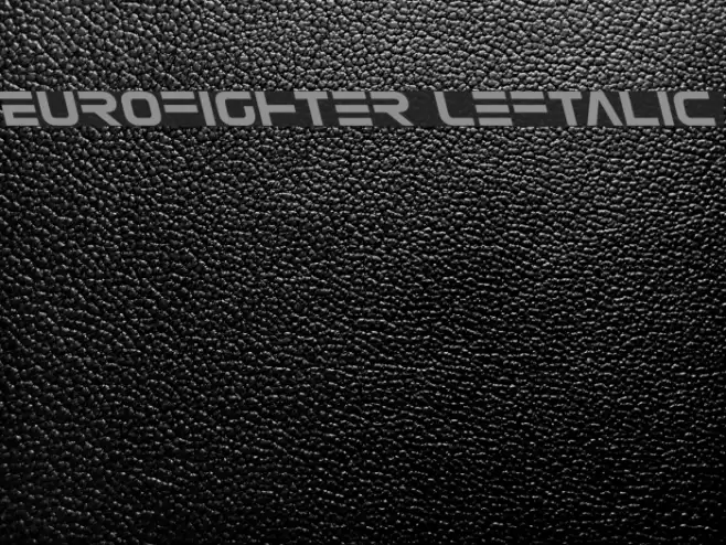 Eurofighter Leftalic Font examples
