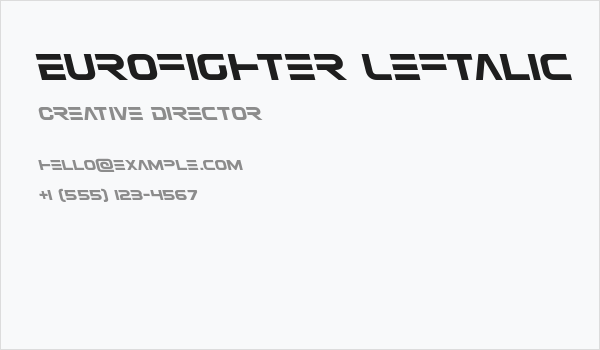 Eurofighter Leftalic Business Card