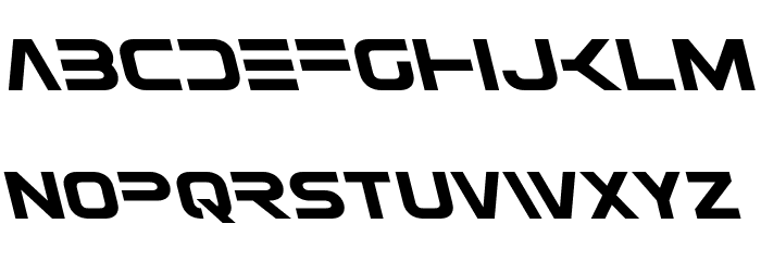 Eurofighter Leftalic Font LOWERCASE