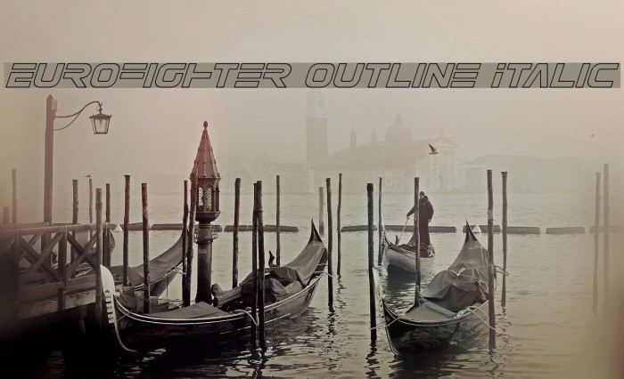 Eurofighter Outline Italic Font examples